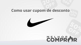 Como usar cupom de desconto Nike