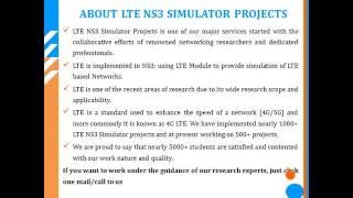 LTE NS3 SIMULATOR PROJECTS