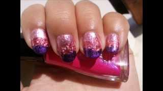 Gradient Foil Nails - Ongles Dégradés Foil.wmv