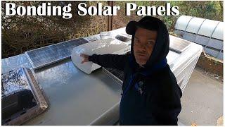 How To Bond Solar Panels to Van Roof || Step by Step