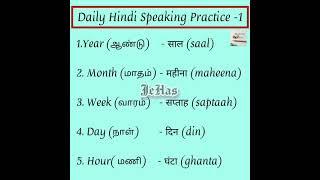 Day 01/Daily Hindi Speaking Practice/Spoken Hindi For Beginner/Basic Hindi words