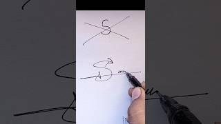 how to learn smart signature -S ️#shorts#shortfeed#calligraphy