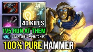 WTF 40 KILLS PURE HAMMER Delete Everyone in 2 Sec with Khanda Satanic 1v5 Omniknight Dota 2