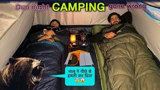 Winter Camping At Night  In a Haunted Forest | Wild Bear Visit My Camp Area | Faisal sofi