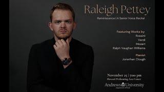 Senior Recital | Raleigh Pettey, baritone