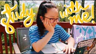 STUDY WITH ME (with lo-fi music): real-time outdoor study session! ️