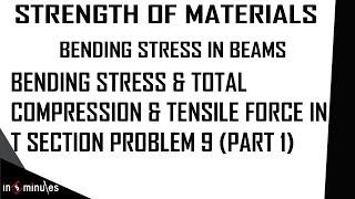 Module3_Vid12_Bending Stress and Total Compressive and Tensile Force in T Section Problem 9 (Part 1)