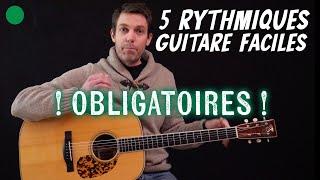 ️ Les 5 rythmes guitare faciles OBLIGATOIRES pour les DÉBUTANTS !