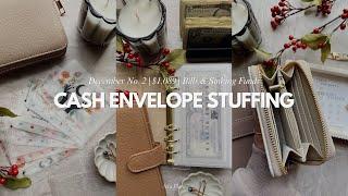 Cash Envelope Stuffing | $1,089 | December No. 2 | Bills & Sinking Funds | Unboxing Happy Mail