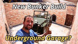 Underground Bunker build, walls stairs and Jeep