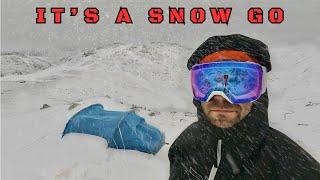 TOUGH NIGHT IN THE MOUNTAINS - Snowy Solo Wild Camping on Esk Pike - Lake District UK Snowstorm