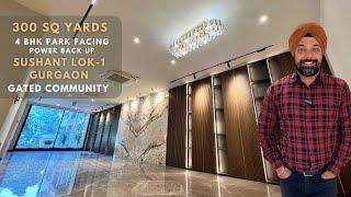 Exclusive 4 BHK Builder Floor in Gurgaon | Sushant Lok | Park Facing with Power Backup