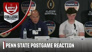 Penn State’s James Franklin and Drew Allar react to loss vs. Notre Dame | College Football Playoff