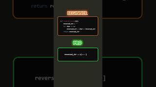 How a beginner vs a pro reverse a string in Python