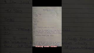 placing order format | Placing order letter | Placing order format in english