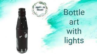 #artandcraft #bottle #lights || Waste bottle art with lights || Anjali's Art Theater ||