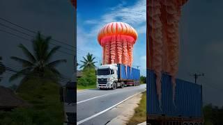 Container Truck and Giant Jellyfish | Surreal Images from the Wild