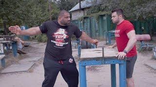 177 kg "Hulk" armwrestler & 108 kg "Tor" weightlifter! Каменные лица?