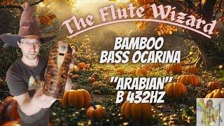 Bamboo Bass Ocarina | Arabian Hijaz B 432hz | Crown Chakra Meditation | Handpan Jam and demo