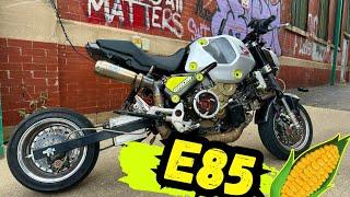 I PUT MY DUCATI PANIGALE 1199cc Swapped GROM ON E85!!