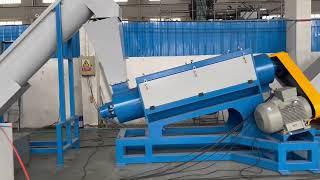 HDPE Drum Bottle Crushing Washing Line Display to India