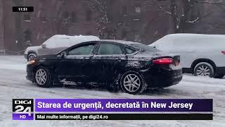 O furtună de zăpadă puternică a lovit Statele Unite. Stare de urgență decretată în New Jersey