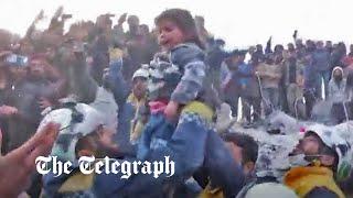 Syria earthquake: Crowds cheer as family is saved after three days under earthquake rubble