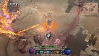 Diablo 4 Sorcerer PvPIncinerate Firewall Sorcerer stacking burning damage against other classes