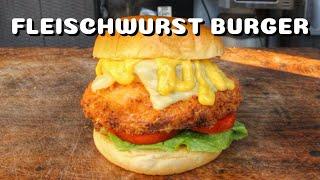 Frittierter FLEISCHWURST CHEESEBURGER - SMASH or PASS? - BBQ-Video - 0815BBQ