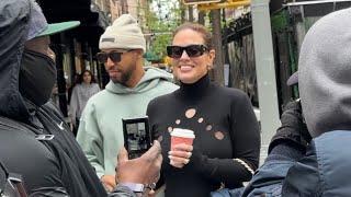 Ashley Graham and Justin Ervin go on a coffee run! #ashleygraham #couples #metgala2023  #trending