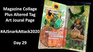 Magazine Collage & Altered Tag Art Journal Page #AJSnarkAttack2020 DAy 29