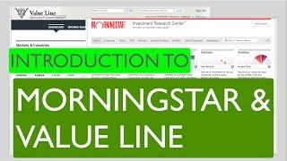 Introduction to Morningstar and Value Line - Deerfield Library eTutor