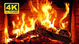  Cozy Fireplace 4K (12 HOURS). Fireplace with Crackling Fire Sounds. Crackling Fireplace 4K