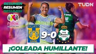 Resumen y goles | Tigres 9-0 Santos | CL2023 Femenil - J17 | TUDN