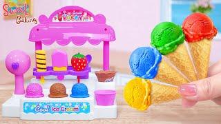 Rainbow Ice Cream RecipeHow To Make Miniature Rainbow Ice Cream Cake Decorating IdeasSweet Baking