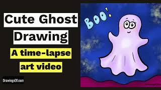 How to Draw a Cute Ghost