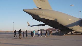 Immigrant deportation flights take off on military aircraft from Fort Bliss, Texas