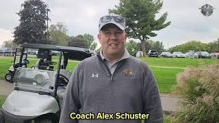 Kettering Alter coach Alex Schuster after day 1 of the DII State Golf Championships at Firestone