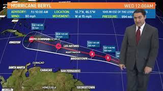 Watching Hurricane Beryl and Invest 96L