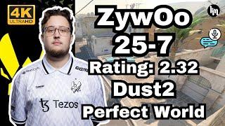 ZywOo soloQ Perfect World ADR172 Rating2.32 | Nov 22, 2024 #cs2 #pov