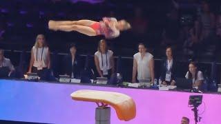 Ruby Evans  - Attempted Amanar Vault - World Championships 2023