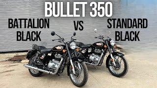 RE Bullet 350 Battalion Black vs Standard Black | Detailed Comparison | Motorxone