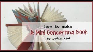 How to make a mini concertina book with elastic band - DIY