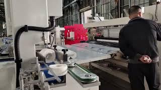 Full automatic small toilet roll paper rewinding cutting making machine production line