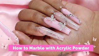  Marble Nails with Makartt's All-in-One Acrylic & Dip Powder System 