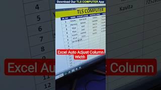 Excel Auto Adjust Column Width in 5 sec #excel #viral #exceltips #msword #computer