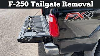 How To Remove A 2011 - 2016 Ford F250 Tailgate - Take Off, Replace, F250 Tail Gate Replacement