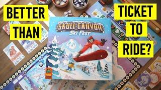 Better Than TICKET TO RIDE? - Skull Canyon Ski Fest Board Game Review