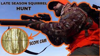 Michigan Late Season Squirrel Hunting 2023 - SCOPE CAM