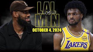 Los Angeles Lakers vs Minnesota Timberwolves Full Game Highlights - October 4, 2024 | NBA Pre-Season